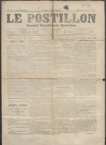 Le postillon. 16 janv. 1884 (2e année, n° 15)