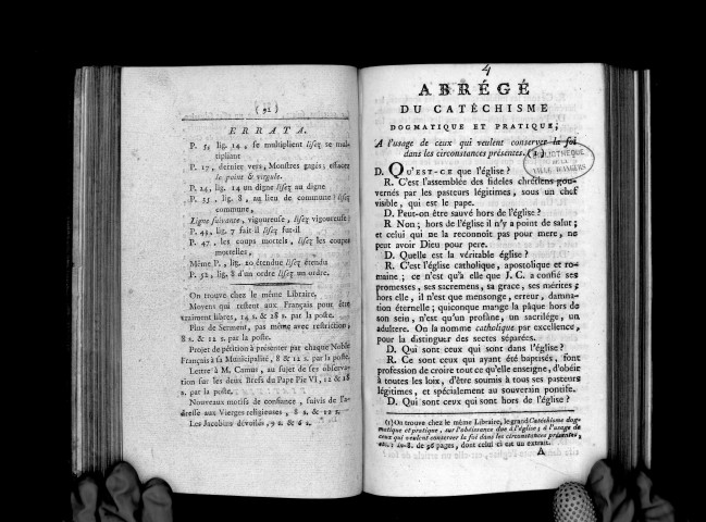 Abrégé du catéchisme dogmatique et pratique à l'usage de ceux qui veulent conserver la foi dans les circonstances présentes