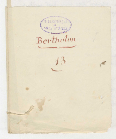 Correspondance de l'abbé Pierre Bertholon, professeur de physique expérimentale du département de l'Hérault [à Lakanal]