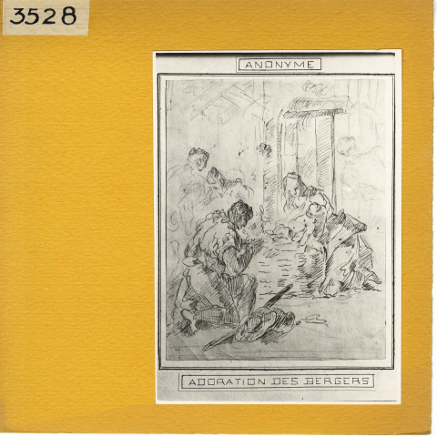 Adoration des Bergers : Dessin