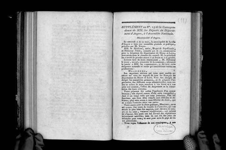 Supplément au n234}0 23 de la Correspondance de MM. les députés du département d'Angers à l'Assemblée nationale