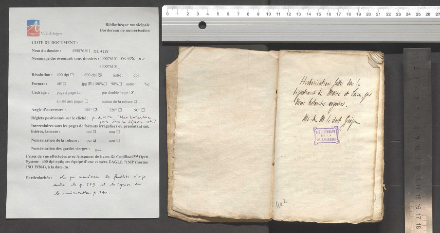 Herborisations faites dans le département de Maine-et-Loire par divers botanistes angevins, principalement le docteur Guépin