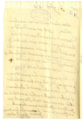 15 - Lettre du Dr et professeur J. B. Maillocheau, oncle de Mlle J. C. Emilie Maillocheau, épouse de Mr Pierre Jean David d'Angers, adressée à M. Tuleau, notaire à Chalonnes, 3 novembre 1831