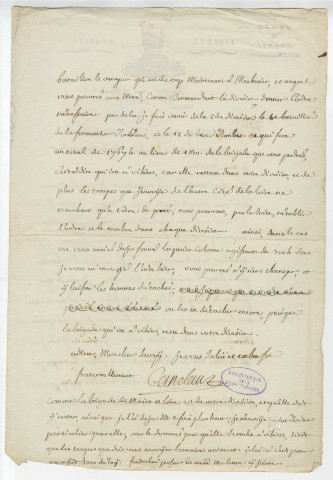 Correspondance du général Canclaux [à Savary]