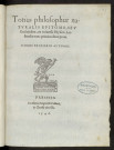 Totius philosophiae naturalis epitome, seu enchiridion, ex universis physicis Aristotelis nunc primum decerptum, Simone Brosserio authore