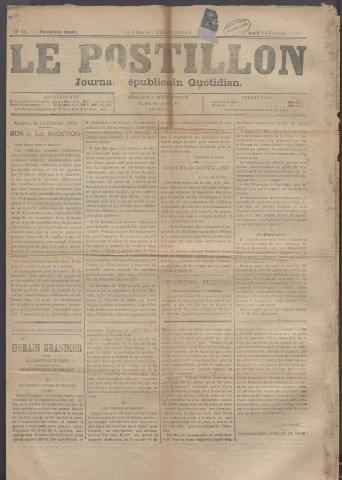 Le postillon. 14 fév. 1884 (2e année, n° 44)