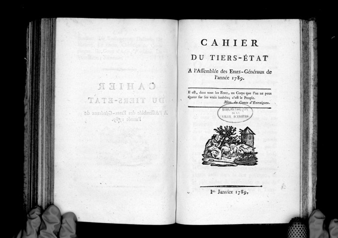 Cahier du tiers-état à l'assemblée des Etats-Généraux de 1789