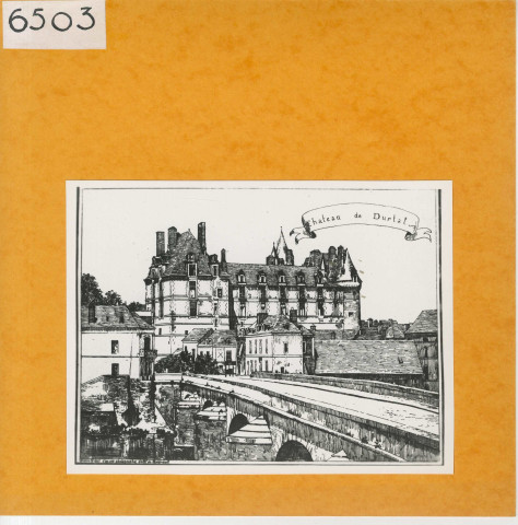 Durtal : Château (Atlas Célestin Port, planche 45, gravure)