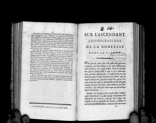 Sur l'ascendant aristocratique de la noblesse dans le clergé