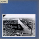 Angers : Vue aérienne vers l'amont (île Saint-Aubin)