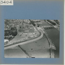 Angers : Construction du pont de la Basse Chaîne, vue aérienne