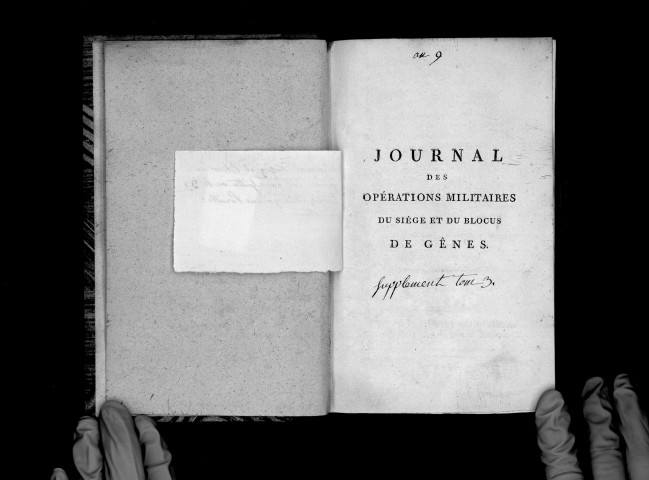 Journal des opérations militaires du siège et du blocus de Gênes, précédé d'un coup-d'oeil sur la situation de l'armée d'Italie... par un des officiers généraux de l'armée