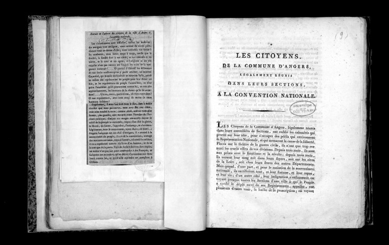 Les citoyens de la commune d'Angers légalement réunis dans leurs sections, à la Convention nationale