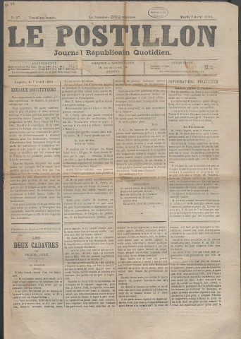 Le postillon. 8 avril 1884 (2e année, n° 97)
