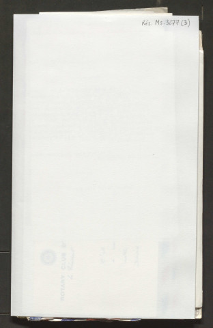 Correspondance passive de Pierre-Jean David d'Angers provenant de la collection d'André Bruel, et notes et pièces diverses. Dossier 3, Notes et pièces diverses