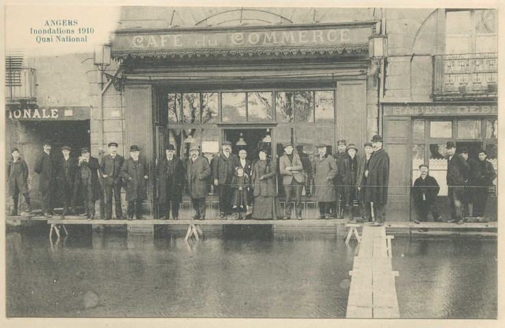 Angers. Inondations 1910. Quai National