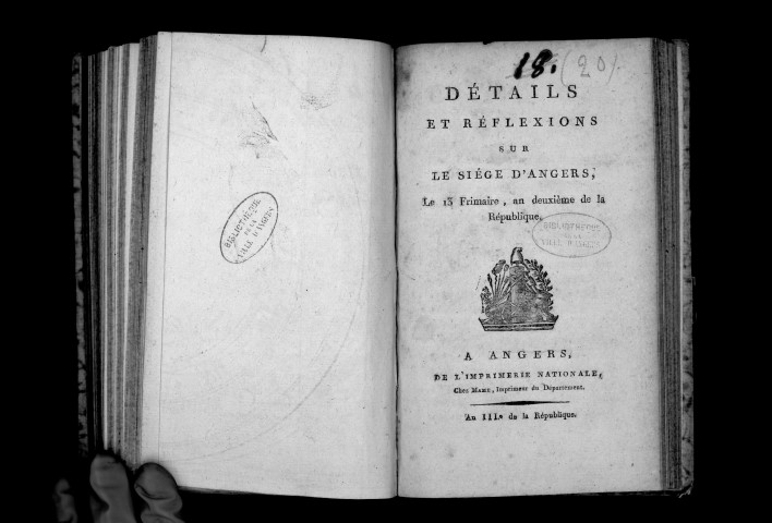 Détails et réflexions sur le siège d'Angers, le 13 frimaire an II