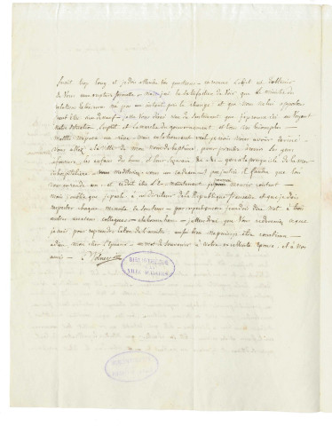 Correspondance de Volney [à La Revellière-Lépeaux]