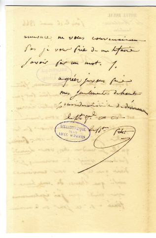 Correspondance du général baron Jean-Martin Petit avec Pierre-Jean David d'Angers