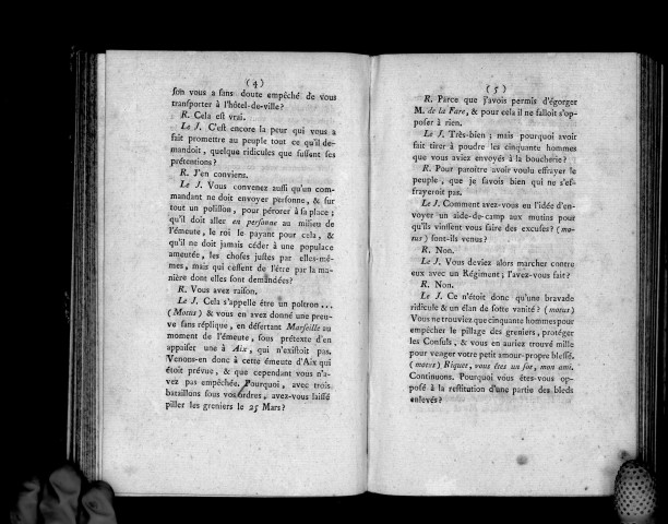 Interrogatoire de Victor-Maurice Riquet, dit comte de Caraman, ci-devant commandant en chef de Provence, maintenant pilote-cotier sur le canal de Languedoc