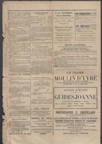 Le postillon. 24 déc. 1883 (1re année, n° 62)