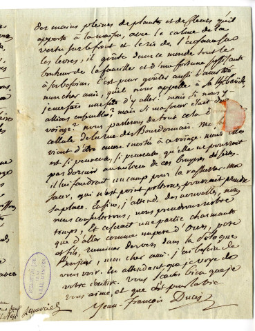 Correspondance de Ducis [à Louis Lemercier]
