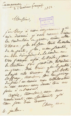 Campenon (Vincent), de l'Académie française