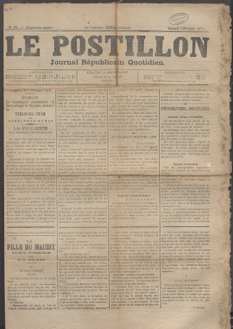 Le postillon. 9 fév. 1884 (2e année, n° 39)