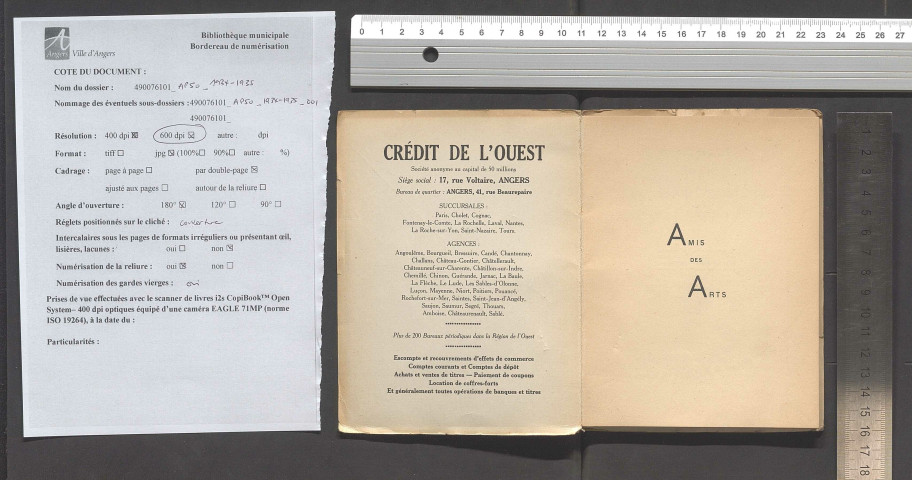 Catalogue de la 39e exposition des Amis des arts d'Angers, 1934