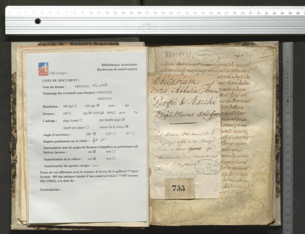 Obituaire de Saint-Serge d'Angers