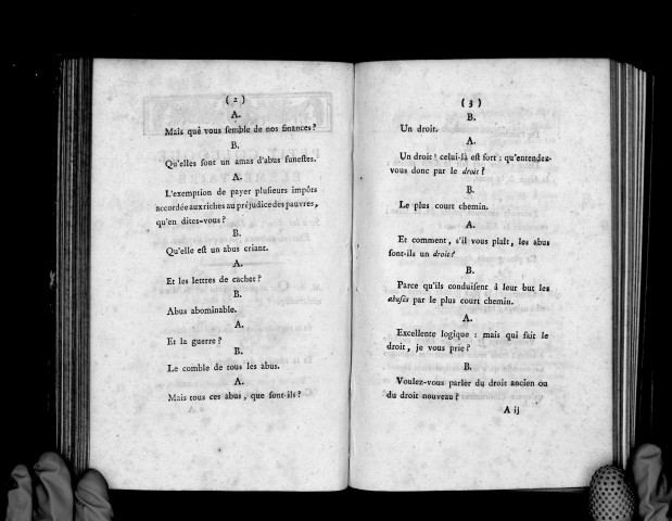 Petit colloque élémentaire entre M. A et M. B, par un vieux jurisconsulte allobroge