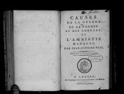Causes de la guerre de la Vendée et des chouans, et l'amnistie manquée, par Jean-Antoine Vial