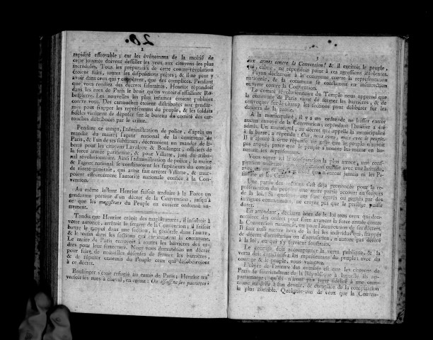 Convention nationale. Rapport fait au nom du comité de salut public, par Barère, sur les événemens de Paris, du 9 thermidor, l'an deuxième de la République française une {et} indivisible. Imprimé par ordre de la Convention nationale.