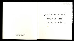 Julius Baltazar sous le ciel de Montréal