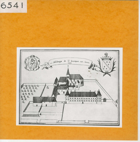 Saint-Georges-sur-Loire : Abbaye (Atlas Célestin Port, planche 83, gravure)