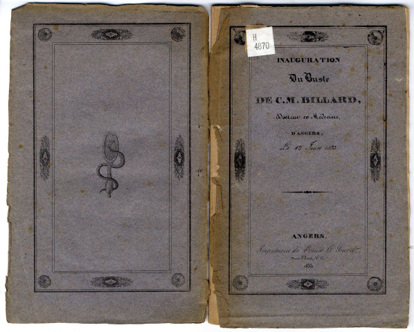 Inauguration du buste de C.-M. Billard d'Angers