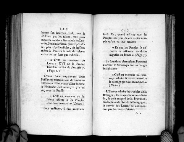 Observations réfléchies sur les observations rapides sur la lettre de M. de Calonne au roi