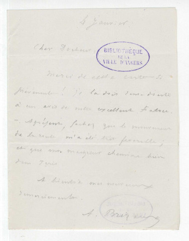 Correspondance de Brizeux Adolphe [à Gubler]
