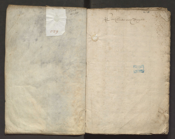 « Inventaire des lectres, tiltres et enseignemens apartenans aux curé, parroissiens, manans et habitans de la parroisse Saincte-Croix d'Angiers »