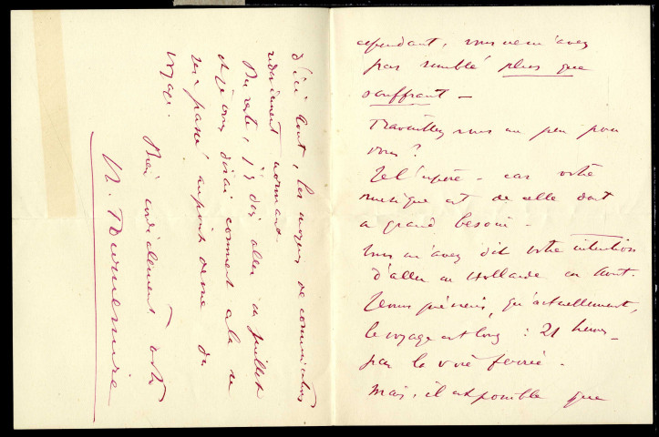 Lettres de Charles Tournemire à Jean Huré