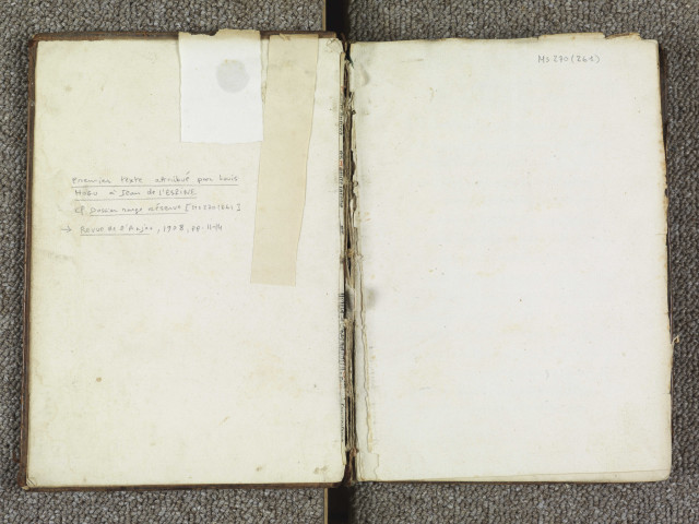 « Traité pour oster la craincte de la mort et la faire désirer à l'homme fidèle. Platon disoit que la philosophie... » suivi de « Traité de l'amour que nous debvons porter à nos ennemys. Monseigneur, il vous plaira me pardonner... », attribués à Jean de L'Espine