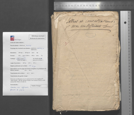 Papiers de la marquise de Contades ; consultations de médecins, recettes médicales, pharmaceutiques et ménagères ; agriculture et économie domestique ; extraits d'imprimés