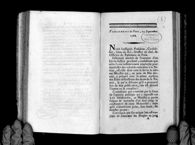 Parlement de Paris, 12 septembre 1788
