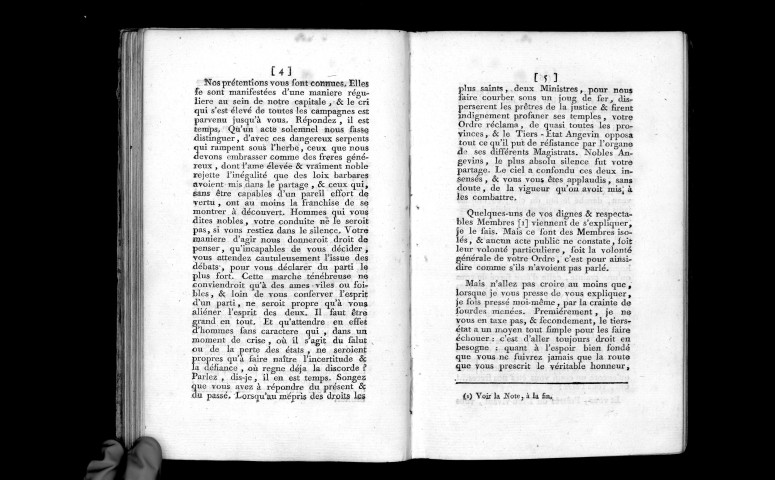 Adresse à la noblesse et au clergé de la province d'Anjou