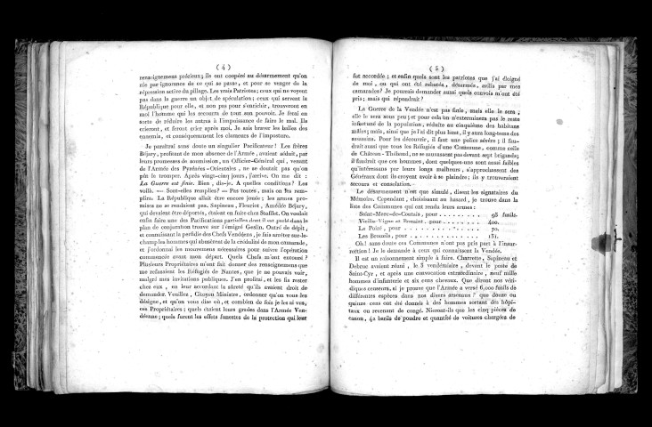 Le général en chef de l'armée des côtes de l'Océan au ministre de l'intérieur (23 pluviôse an IV), Signé L. Hoche