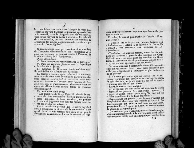 Opinion de Sherlock, député au Corps-Législatif, sur la proposition d'admettre les dénonciations portées contre la majorité de l'ancien Directoire. Séance secrète du Conseil des Cinq-Cents. An VII