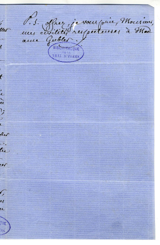 Correspondance de Guépin, docteur d'Angers [à Gubler]