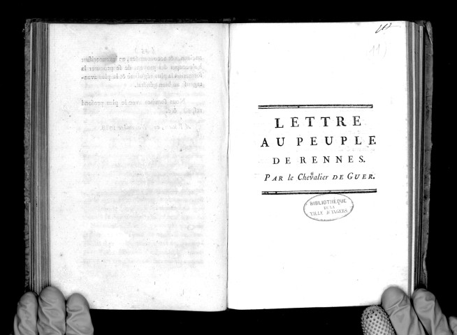 Lettre au peuple de Rennes, par le chevalier de Guer