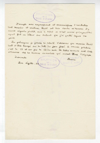 Correspondance de Boerne [à Pierre-Jean David d'Angers]