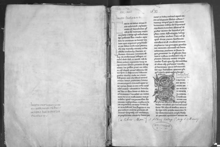 S. Jérôme. Explanatio in Ezechielem. Suite du manuscrit 142